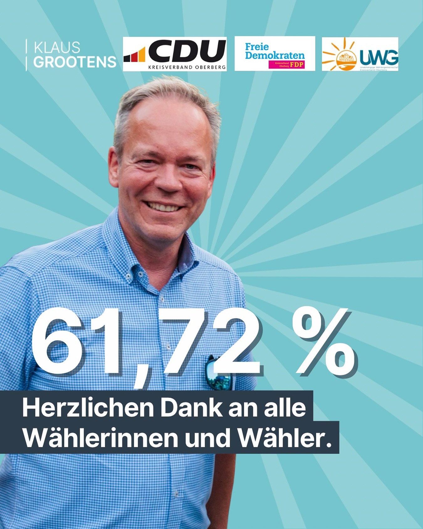 Herzlichen Dank an alle Wählerinnen und Wähler.